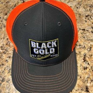 Blaze Orange Black Gold Dog Food Camo Hat